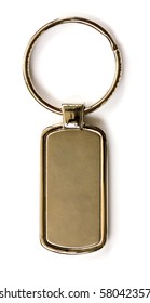 Metal Key Chain As A Frame With Space For Text Or Illustrations