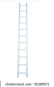 metal ladder against white background