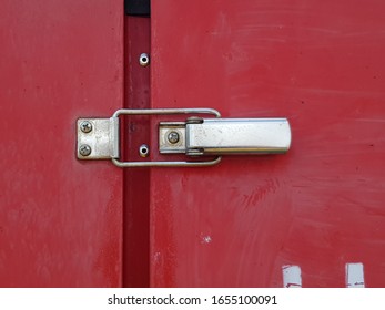 Metal Latch Of Fiberglass Cupboard