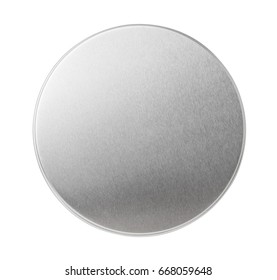 Metal Lid Of Jar Isolated On White. Top View.