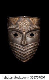 Metal mask isolated on black