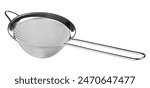 Metal mesh isolated on a white background. Tea strainer. Sieve for cooking.