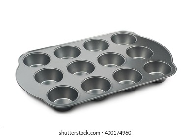 Metal Muffin Pan Isolated