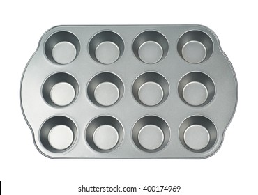 Metal Muffin Pan Isolated