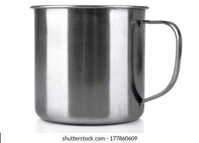 Metal Mug, Isolated On White