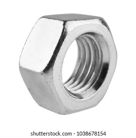 Metal Nut Isolated On White Background