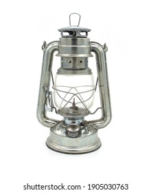 Metal Oil Lantern On White Background