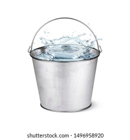  Metal Pail Full Of Water 