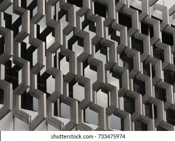 Metal pattern building facade