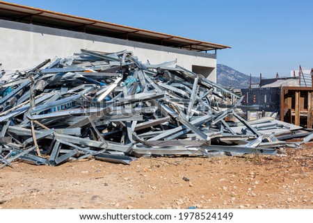 Metal pile separated as scrap