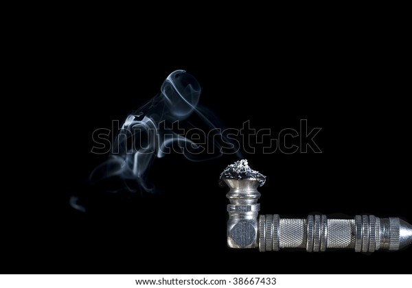 Metal Pipe Used Drug Abuse Smoke Stock Photo (Edit Now) 38667433