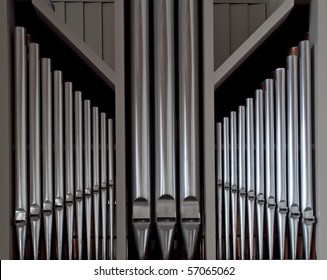 Metal Pipes From Danish Church Organ