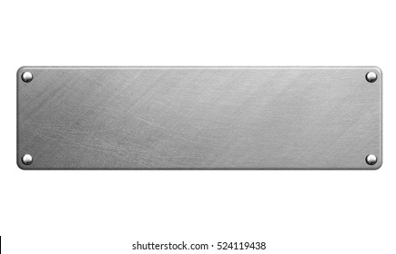 Metal plate isolated on white background