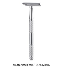 Metal Razor On White Background