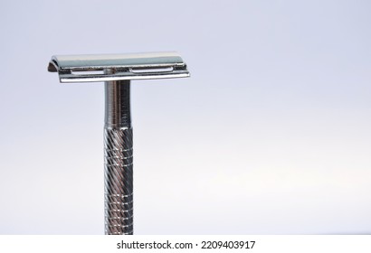 Metal Razor On A White Background