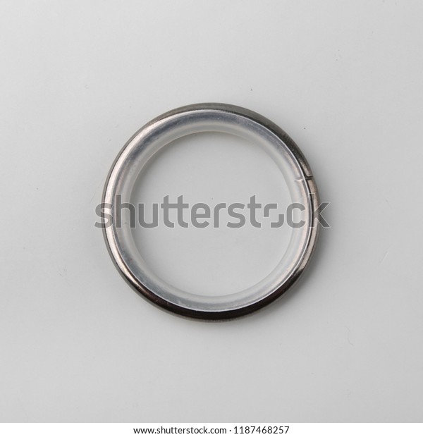 Metal Rings Curtain Rod On White Stock Photo Edit Now 1187468257