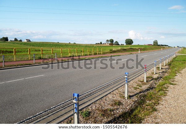 Metal road\
crash barriers and safety guardrail\
