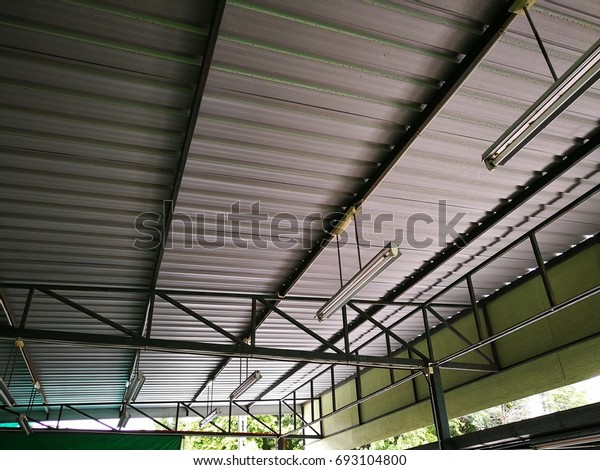 metal roof with light and\
shield