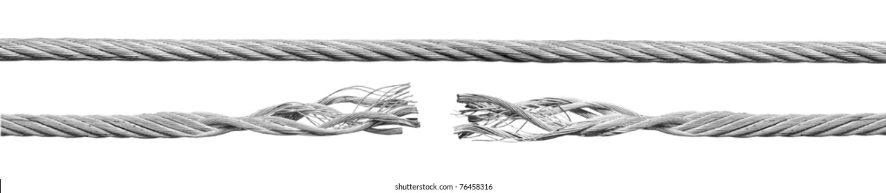 Metal rope part isolated on white background