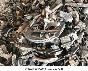 Metal Rubbish, Cast Iron, On A Scrap Yard, To The Casting In A Cast Iron Company