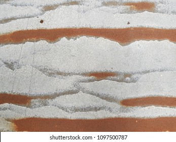 Metal rust wall texture background surface natural color , process in vintage style with world map