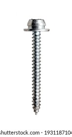 Metal Screw Isolated On A White Background