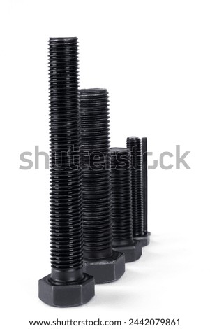 Metal screws, steel bolts, nuts, nails and rivets isolated on white vector set. Construction steel screw and nut, rivet and bolt metal illustration