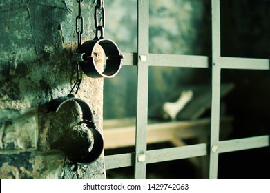 Metal Shackles In Old Prison