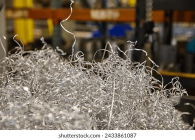 Metal Shavings from Machining Process in Industrial Workshop - Powered by Shutterstock