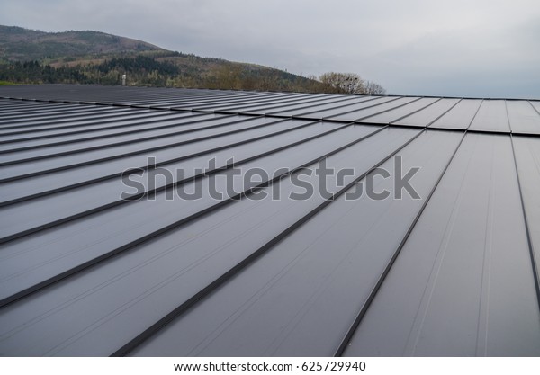 Metal\
sheet for industrial building roof and\
construction