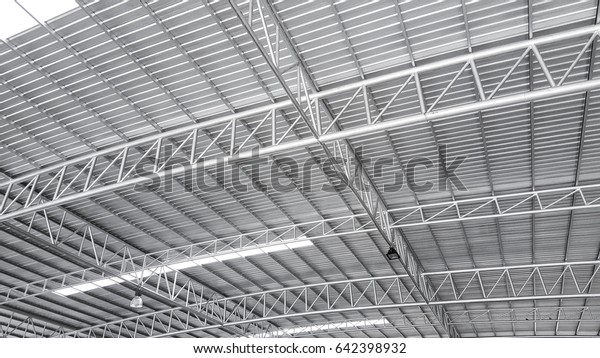 Metal Sheet Roof Steel Structure Bottom Stock Photo Edit