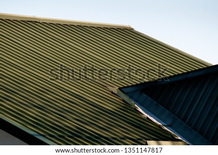 metal sheets cover the building