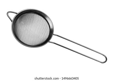 Metal Sieve Isolated On White Background