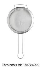 Metal Sieve Isolated On A White Background