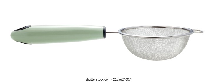 Metal Sieve Isolated On A White Background