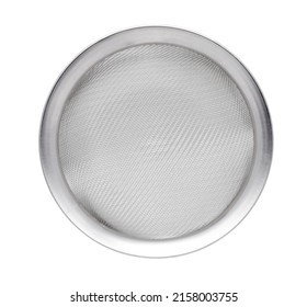 Metal Sieve Isolated On A White Background