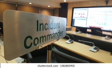 Metal Sign In Emergency Operations Center