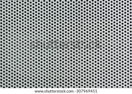Metal silver Background with Holes. Metal Grid for industrial.