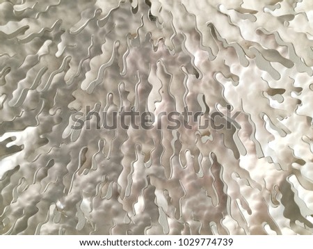 Metal silver plate with pattern  background