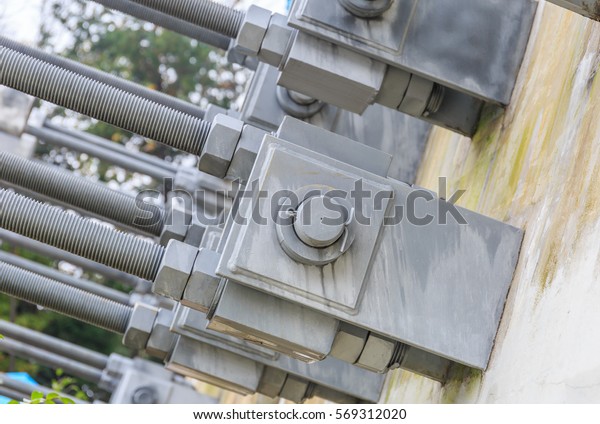 metal sling cable and\
nut of hang bridge