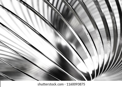 Metal Slinky Toy Close-up