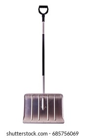 A Metal Snow Shovel Isolated Over A White Background