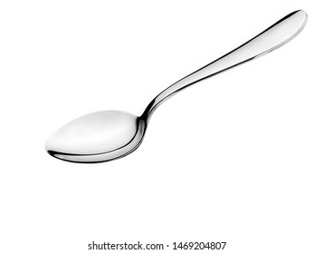 Metal Spoon Isolated White  Background