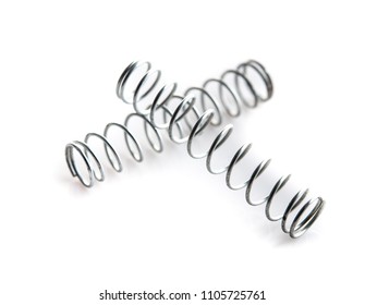 Metal Spring Isolated On White Background