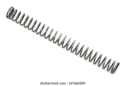 Metal Spring Isolated On White Background