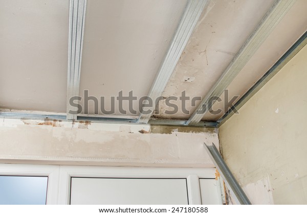 Metal Structure Drywall Ceiling Stock Photo Edit Now 247180588