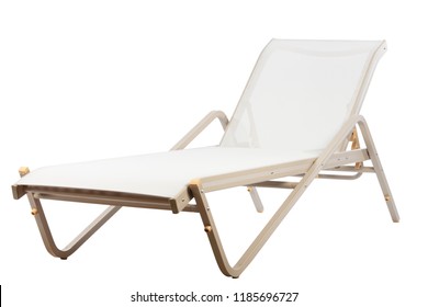 Metal Sunbed Isolated On White Background