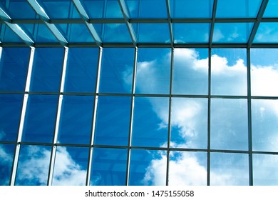 Abstract Background Glass Ceiling Elements Modern Stock Photo ...