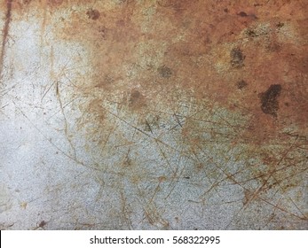 Metal Surface Of Vintage Table.