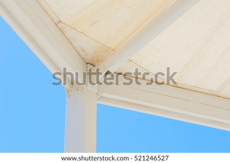 Similar – Image, Stock Photo blue sky with awning protection